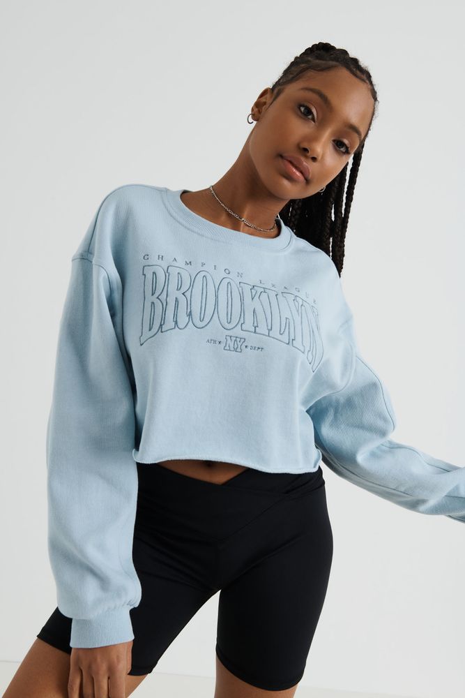 Garage Raw-Edge Cropped Sweatshirt | Shop Midtown