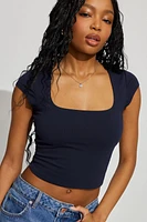 Portia Square Neckline Tee