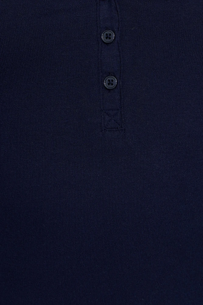 Brushed Jersey Henley