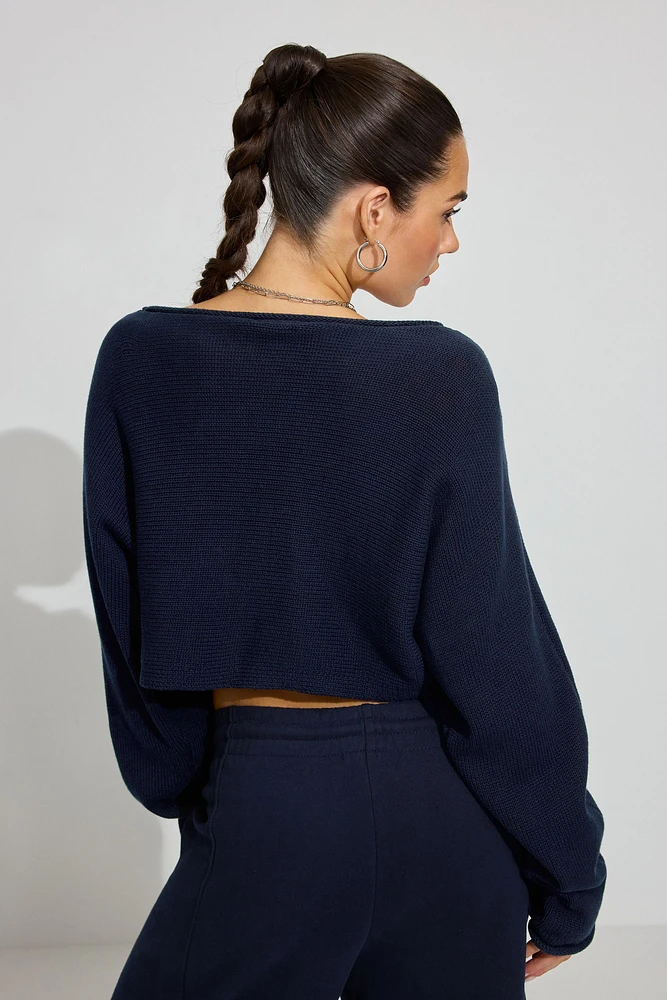 Chandail écourté ample super doux