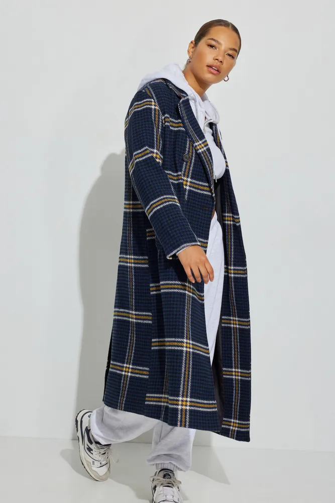 Plaid Maxi Coat