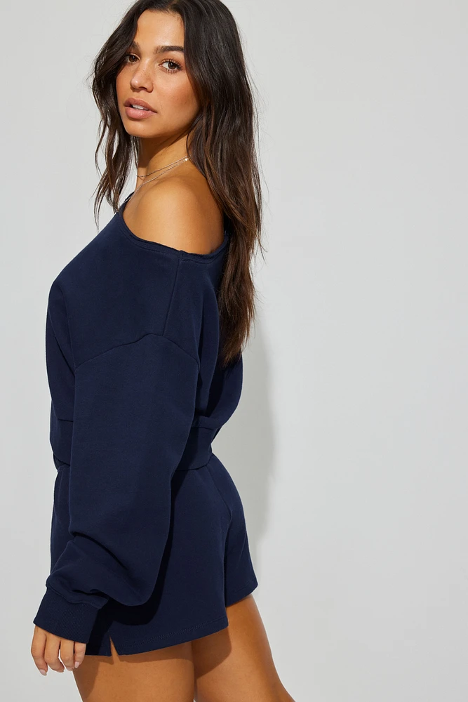 SoftTerry Off Shoulder Sweatshirt