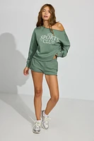 SoftTerry Off Shoulder Sweatshirt