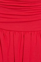 Flirty Hem Tube Romper Dress