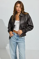 Vintage Faux Leather Jacket