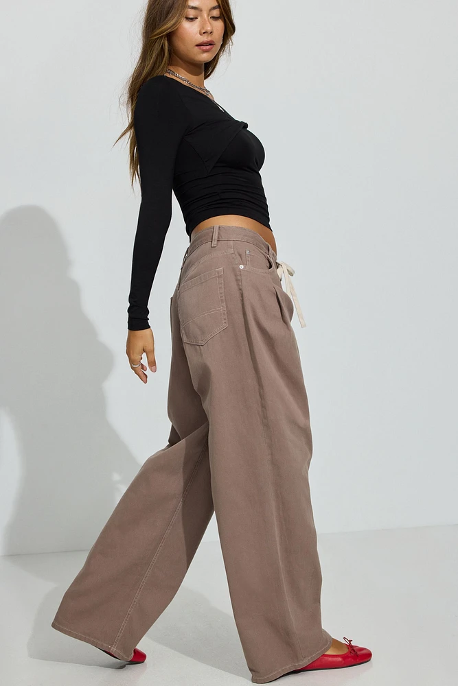 Pantalon ample à taille basse Kenzie