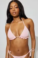 Ruffle Triangle Bikini Top
