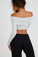 Fold Over Off The Shoulder Top