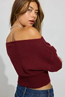 Spongy Off Shoulder Sweater