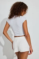 V Neck Ribbed Tee