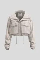 Cropped Utility Denim Jacket