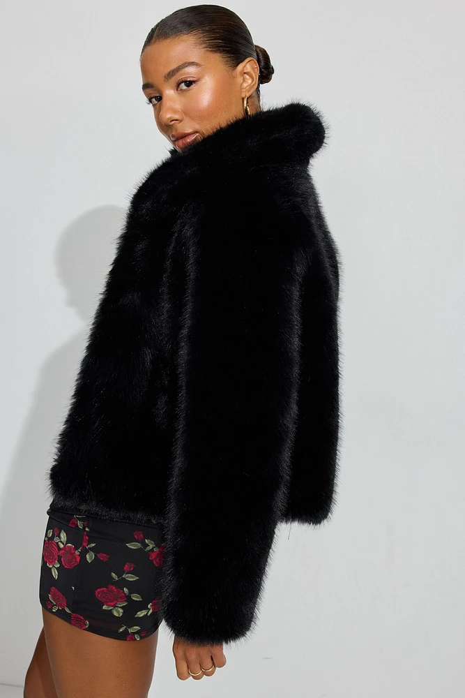 Short Faux Fur Coat