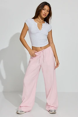 Millie Linen Pull-On Pants