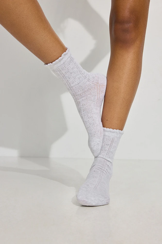 Pointelle Socks