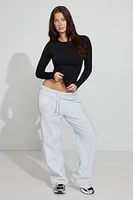 Sleek Crewneck Long Sleeve Top