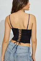 Camisole bustier à dos lac