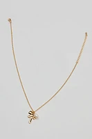 Collier à pendentif en cœur, croix et perle