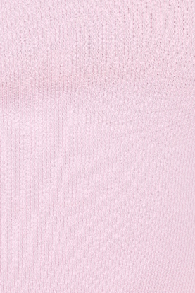 T-shirt à col échancré et manches cap
