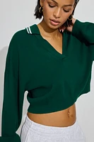 Cropped Boxy Polo Top