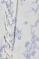Corset lacé à bordure en dentelle