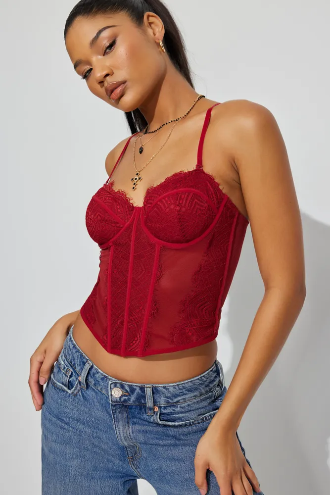 Chrishell Lace Mesh Bustier