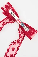 Allover Lace Bow Clip