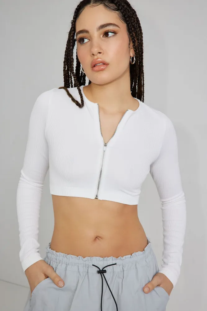 Blazing B.DY Cropped Zip-Up Top