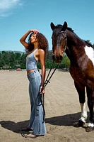 Low Rise Flare Jeans