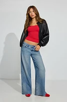 Low Rise Wide Leg Jeans