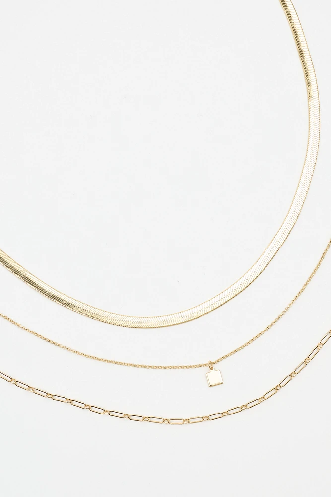 Set of 3 Classic Chain Necklace