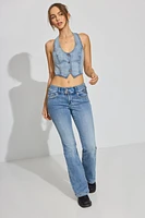 Denim Halter Vest