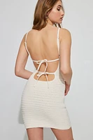 Knit Open Back Mini Dress