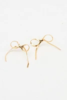 Snake Chain Bow Earrings