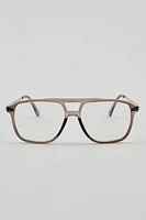 Retro Aviator Blue Light Readers