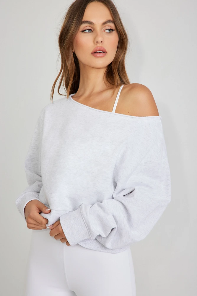 SoftTerry Off Shoulder Sweatshirt