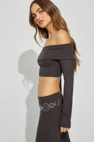 Kayla Foldover Off Shoulder Top