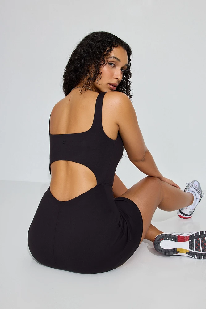 Square Neck Active Skort Mini Dress