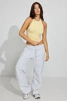 High Neck Open Back Halter Top