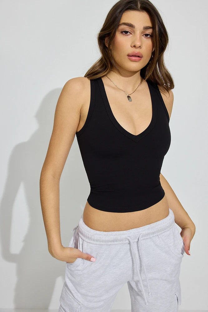 Sleek Deep V Neck Tank Top