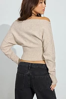 Spongy Off Shoulder Sweater