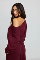 SoftTerry Off Shoulder Sweatshirt