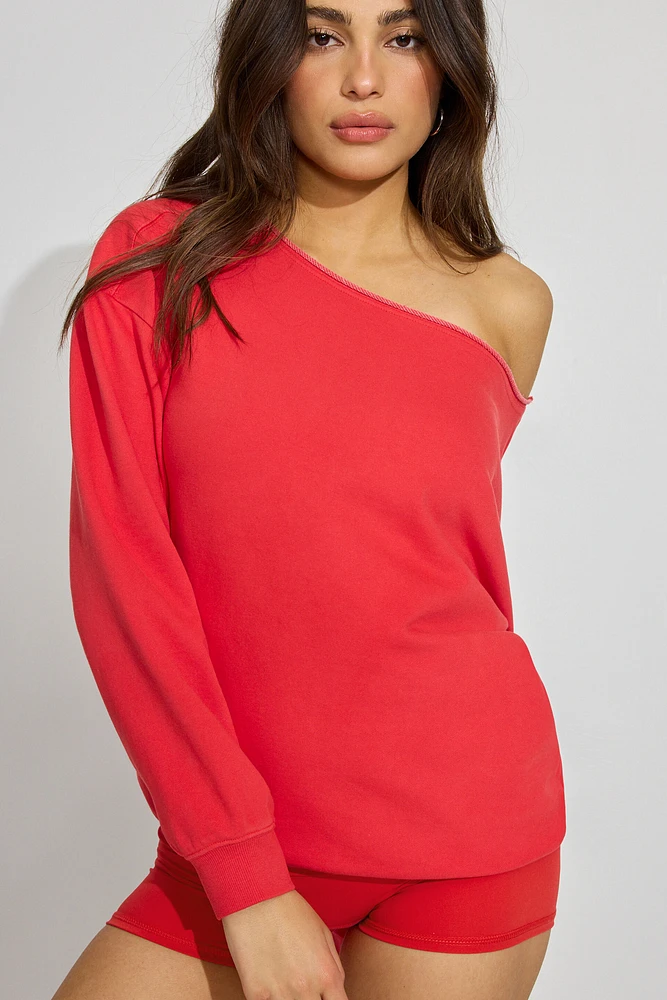 Sweatshirt SoftTerry à épaules dégagées