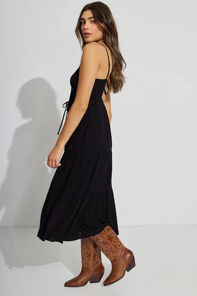 Cage Back Maxi Dress