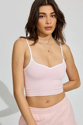 Cami sans coutures à col en cœur
