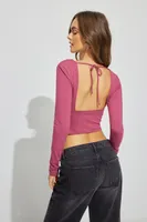 Tyler Open Back Crop Top