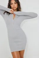 Harper Henley Long Sleeve Mini Dress