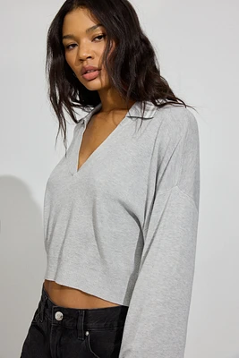 Cropped Boxy Polo Top