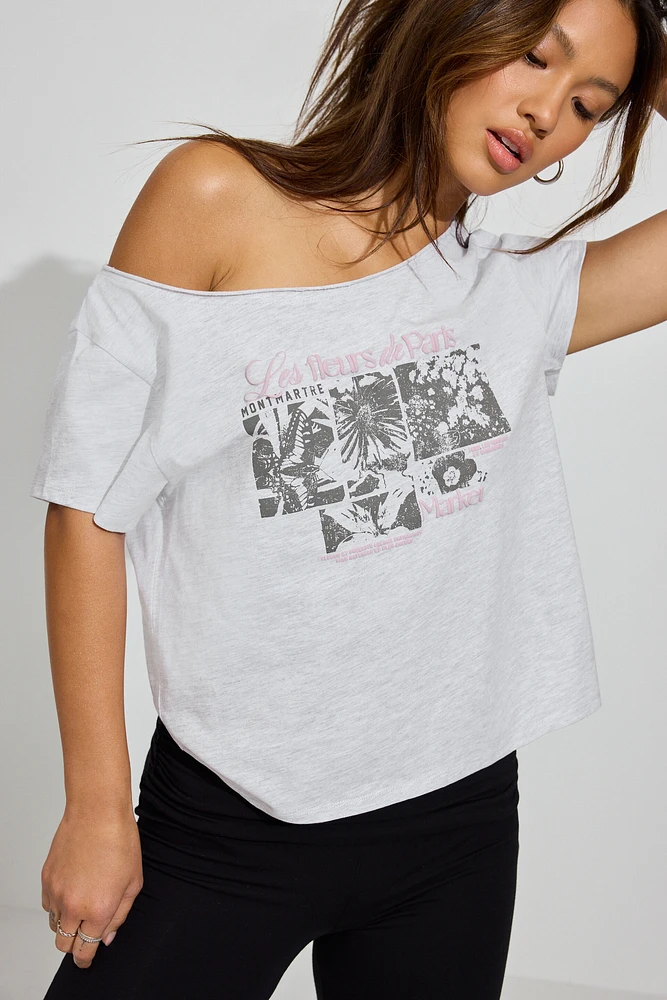 T-shirt à épaules dégagées