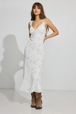 Robe maxi à volants