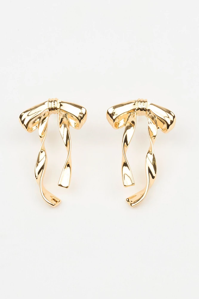 Metal Bow Earrings